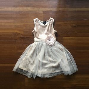 Lilt | Cream Sequin + Tulle Dress